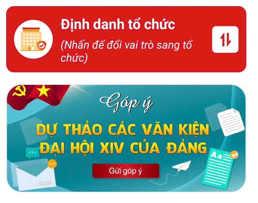 HƯỚNG DẪN GÓP Ý CÁC DỰ THẢO VĂN KIỆN ĐẠI HỘI ĐẢNG TOÀN QUỐC LẦN THỨ XIV TRÊN ỨNG DỤNG VNEID